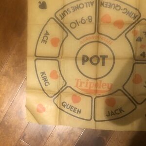 Tripoley Game Mat Only with Card Symbols - Vintage